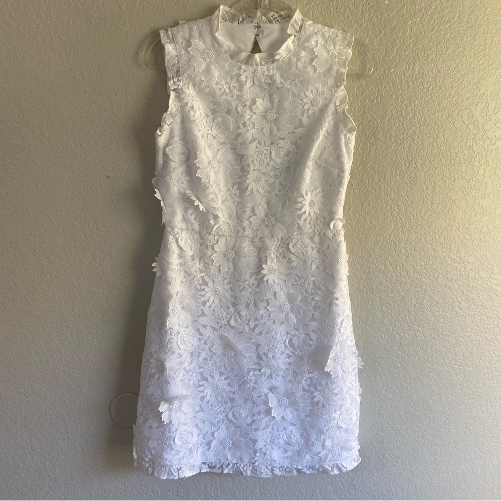 JCrew Floral Lace Appliqué Dress